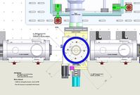 schemas of implantation for new experimental set-up on the EXAFS table